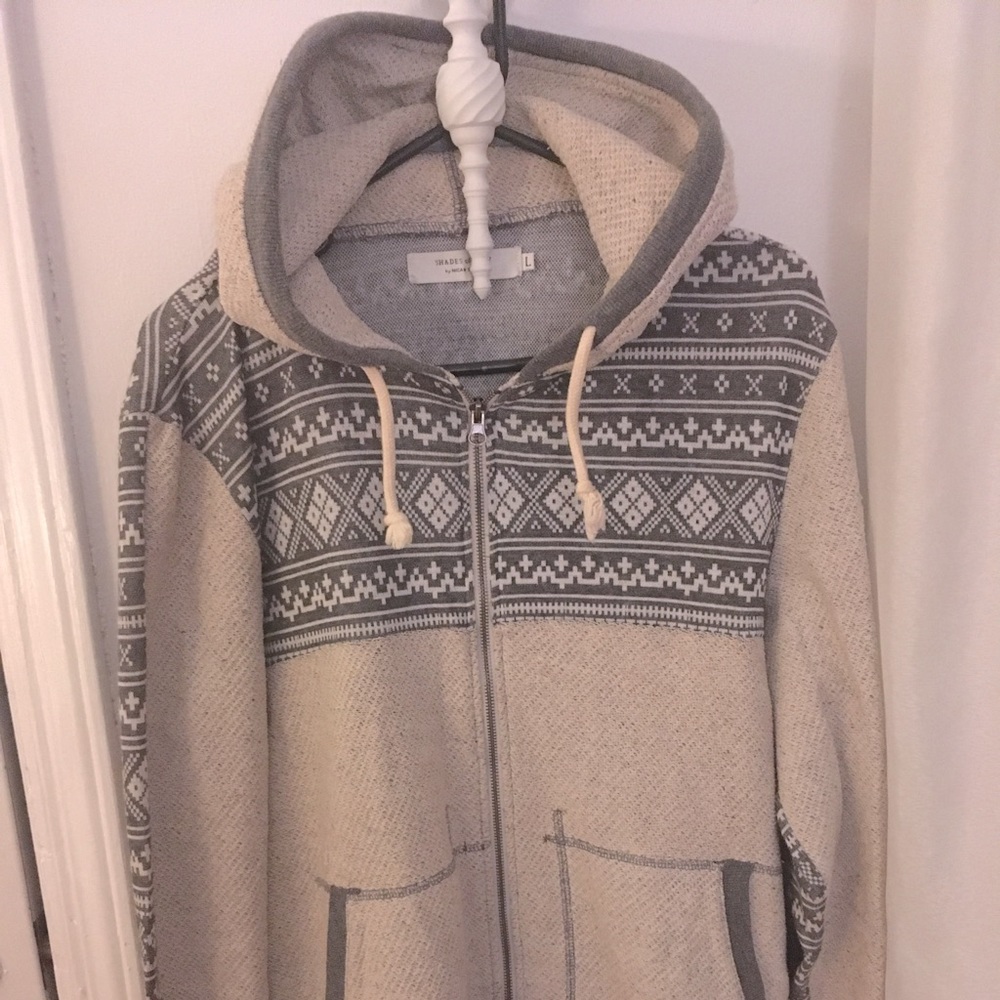 Micah Cohen Shades of Grey knit hoodie